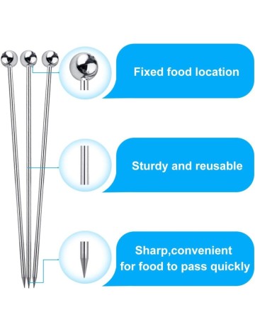 Set scobitori de cocktail Livarno, argintiu