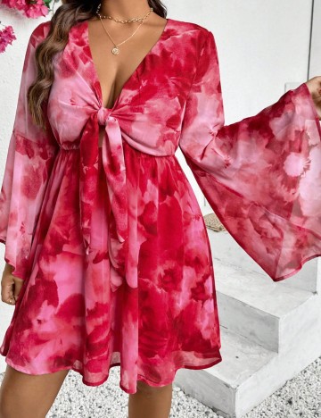 Rochie mini Shein Curve+, mix culori