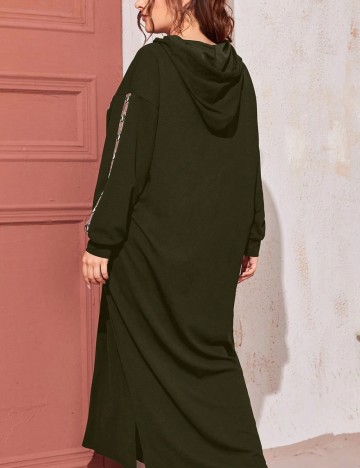 Rochie maxi Shein Curve+, kaki