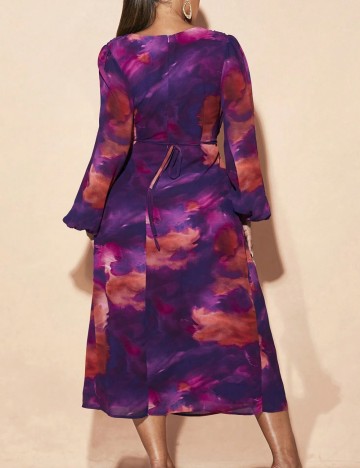 Rochie maxi Shein Curve+, mix culori