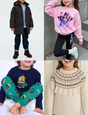 Lot 100 mix haine pentru copii toamna-iarna Mix Branduri, mix culori