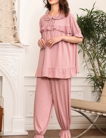 Tricou de pijama Shein, roz