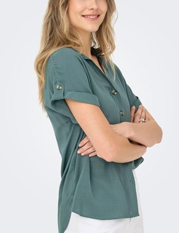 Cămașă cu mânecă scurtă Only, verde