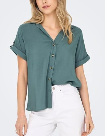 Cămașă cu mânecă scurtă Only, verde