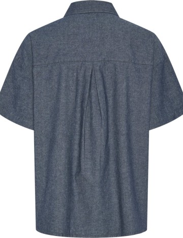 Cămașă cu mânecă scurtă Pieces, albastru