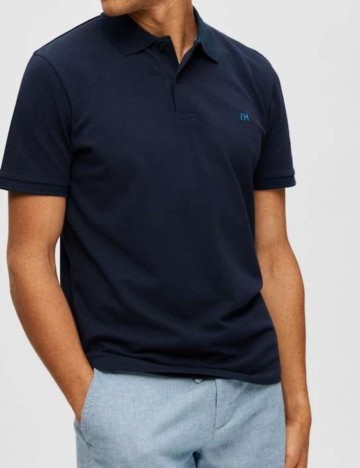 Tricou Selected, bleumarin