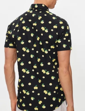 Cămașă cu mânecă scurtă Jack & Jones, negru