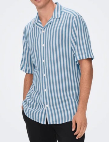 Cămașă cu mânecă scurtă Only & Sons, mix culori