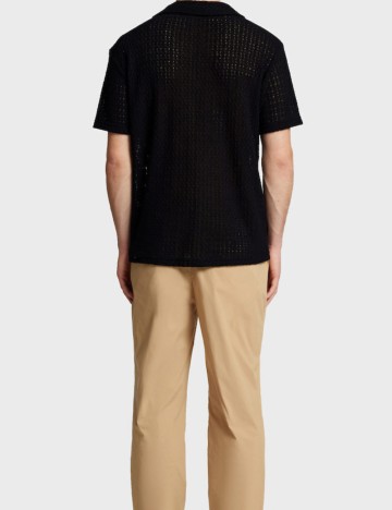 Cămașă cu mânecă scurtă Selected, negru