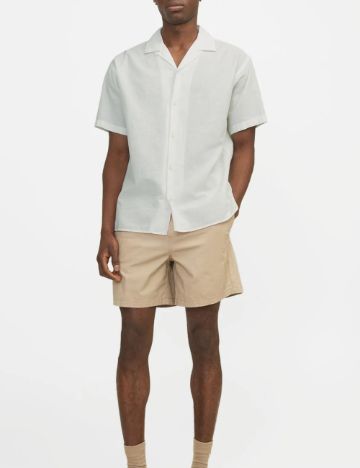 Cămașă cu mânecă scurtă Jack & Jones, alb