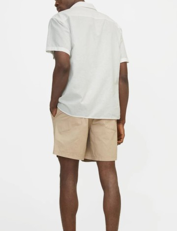 Cămașă cu mânecă scurtă Jack & Jones, alb