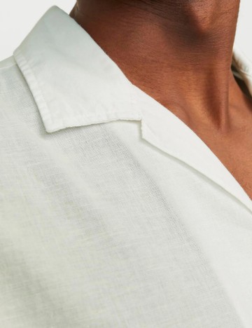 Cămașă cu mânecă scurtă Jack & Jones, alb