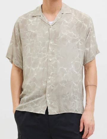 Cămașă cu mânecă scurtă Jack & Jones, bej