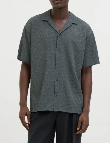 Cămașă cu mânecă scurtă Jack & Jones, verde