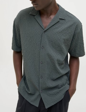 Cămașă cu mânecă scurtă Jack & Jones, verde