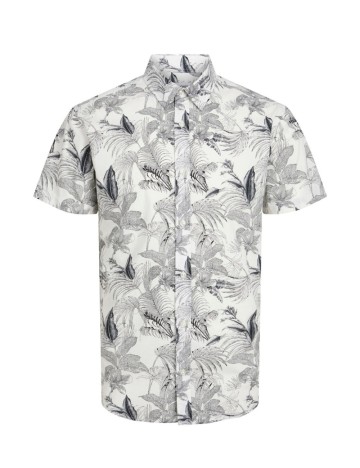 Cămașă cu mânecă scurtă Jack & Jones, alb