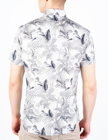 Cămașă cu mânecă scurtă Jack & Jones, alb