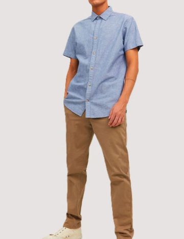 Cămașă cu mânecă scurtă Jack & Jones, albastru
