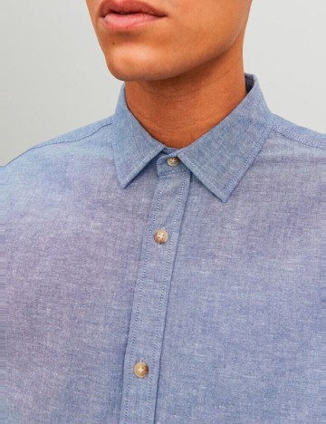 Cămașă cu mânecă scurtă Jack & Jones, albastru