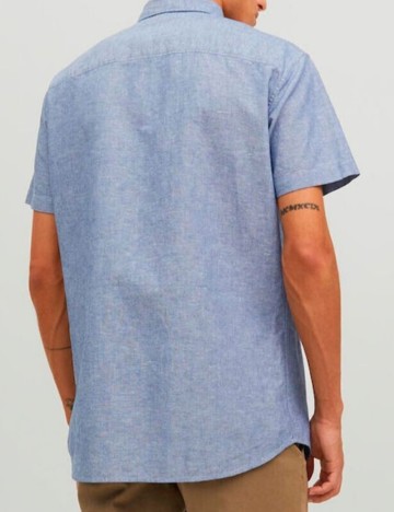 Cămașă cu mânecă scurtă Jack & Jones, albastru