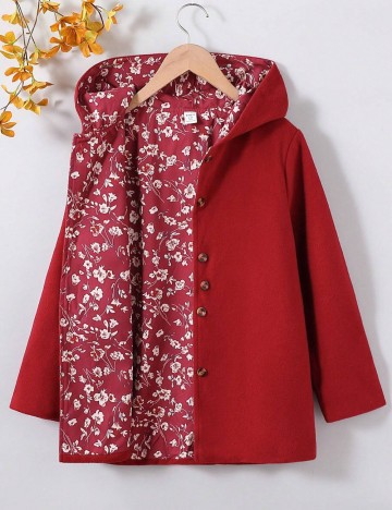 Palton Shein, vișiniu