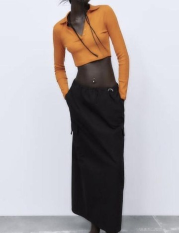 Top Zara, portocaliu