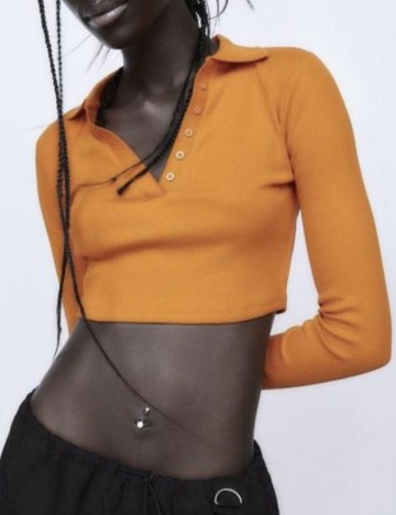Top Zara, portocaliu