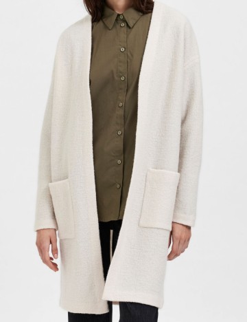 Cardigan Selected, crem