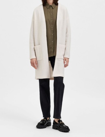 Cardigan Selected, crem