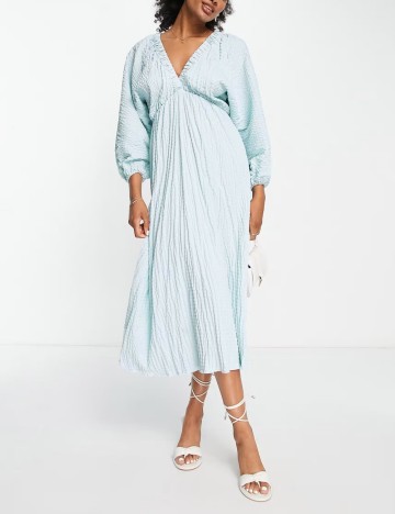 Rochie midi ASOS, albastru