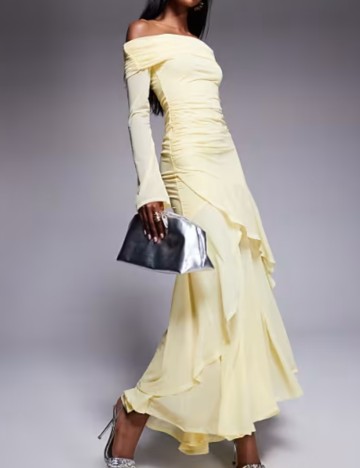 Rochie midi ASOS, galben