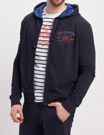 Hanorac Cu Fermoar Lee Cooper, bleumarin