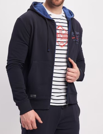 Hanorac Cu Fermoar Lee Cooper, bleumarin