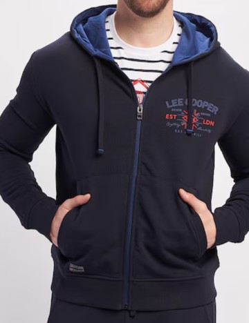 Hanorac Cu Fermoar Lee Cooper, bleumarin