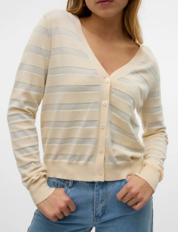 Bluză cu nasturi Vero Moda, crem