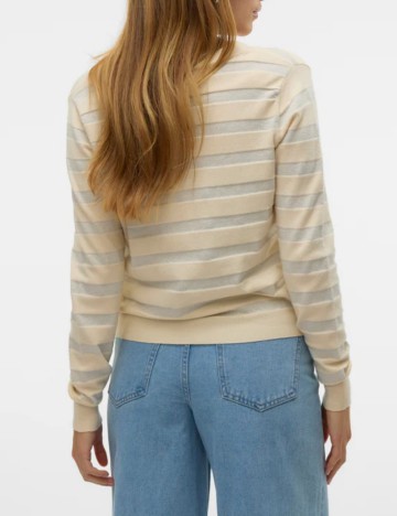 Bluză cu nasturi Vero Moda, crem