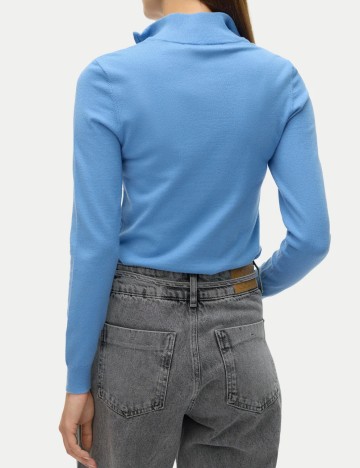 Bluză cu fermoar Vero Moda, albastru