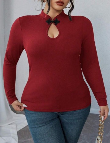 Bluză Shein Curve+, vișiniu