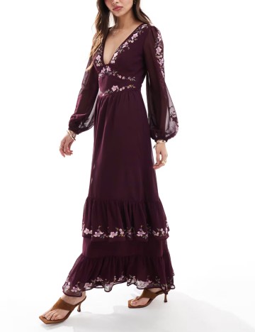 Rochie maxi ASOS, mix culori