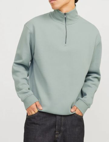 Bluză cu fermoar Jack & Jones, verde