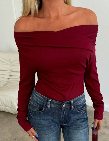 Bluză Shein, vișiniu