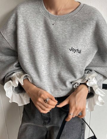 Bluză Shein DAZY  LESS, gri