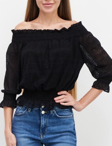 Top Vero Moda, negru
