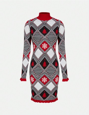 Rochie midi Shein, mix culori