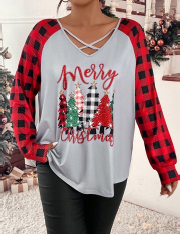 Bluză Shein Curve+, mix culori