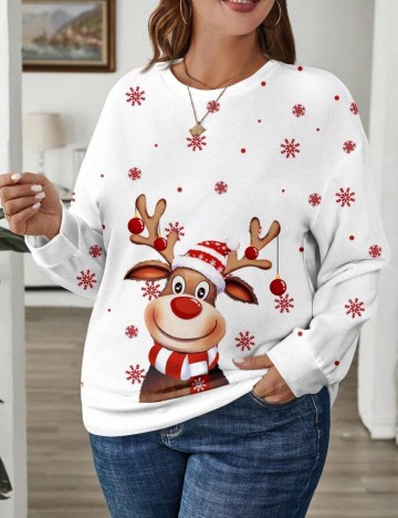 Bluză Shein Curve+, alb