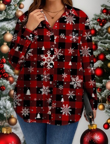 Cămașă Shein Emery Rose, roșu