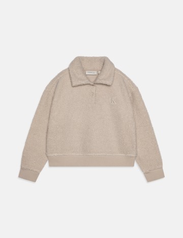 Bluză cu nasturi Calvin Klein, bej