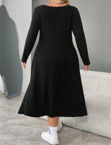 Rochie midi Shein Curve+, negru