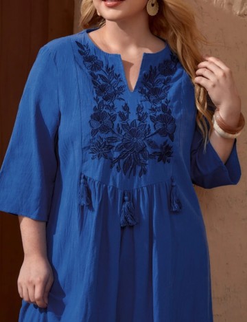 Rochie maxi Shein Curve+, albastru